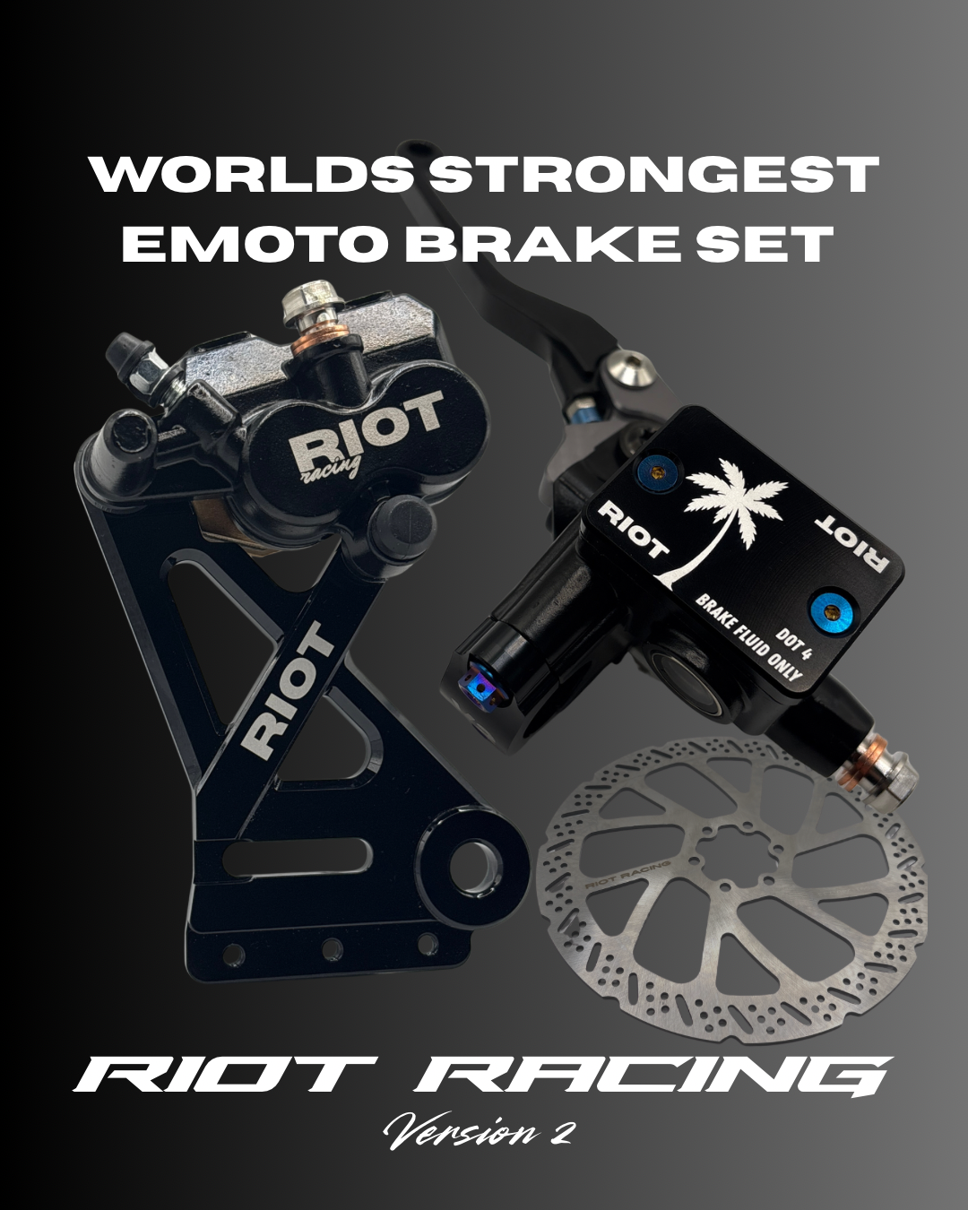 CLEARANCE RiotRacing V2 Brakes - For LBX/ERIDE/XXX Most Powerful emoto Brakes | Lifetime Warranty